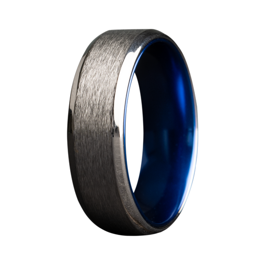 Cobalt Comfort Fit Ring with Blue Sleeve