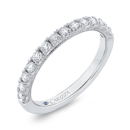 Diamond Half-Eternity Wedding Band in 14K White Gold