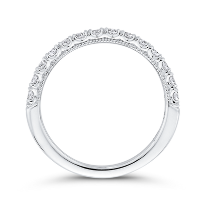 Diamond Half-Eternity Wedding Band in 14K White Gold