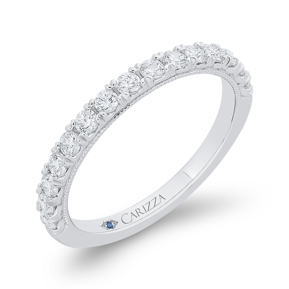 Diamond Half-Eternity Wedding Band in 14K White Gold