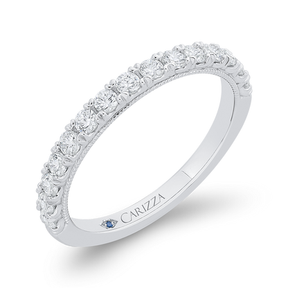Diamond Half-Eternity Wedding Band in 14K White Gold