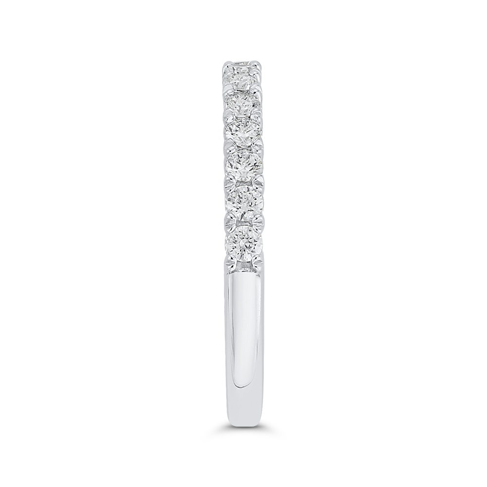 Diamond Half-Eternity Wedding Band in 14K White Gold