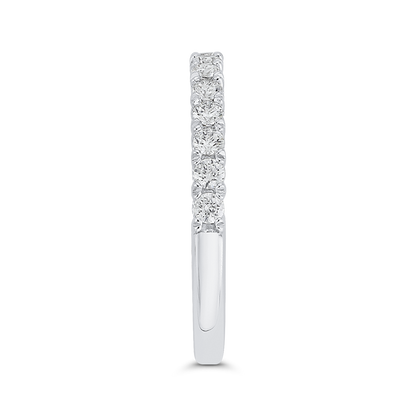 Diamond Half-Eternity Wedding Band in 14K White Gold