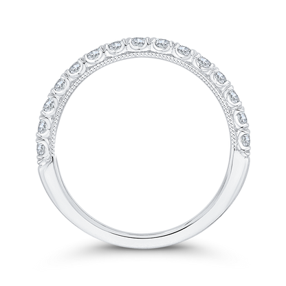 Diamond Half-Eternity Wedding Band in 14K White Gold