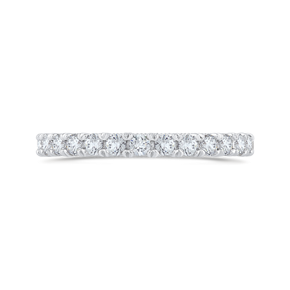 Diamond Half-Eternity Wedding Band in 14K White Gold