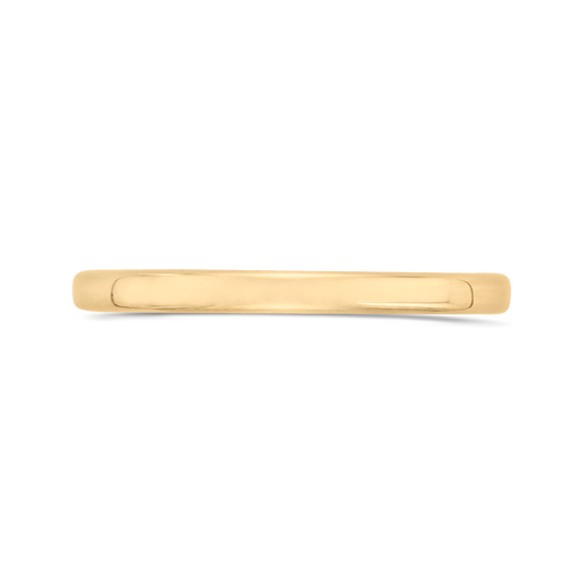 Plain Wedding Band in 14K Two Tone Gold