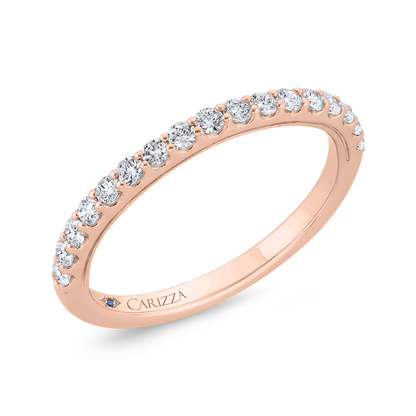 Diamond Wedding Band in 14K Rose Gold