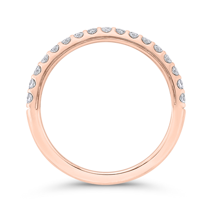 Diamond Wedding Band in 14K Rose Gold