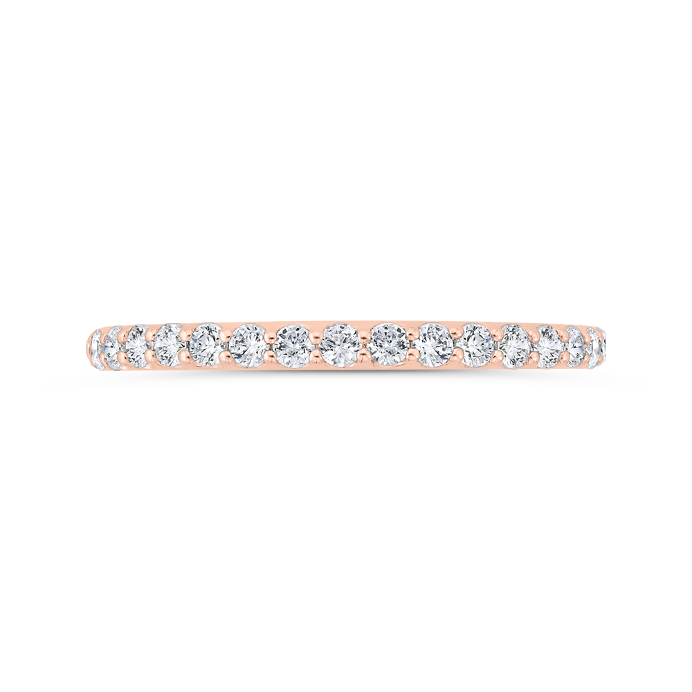 Diamond Wedding Band in 14K Rose Gold