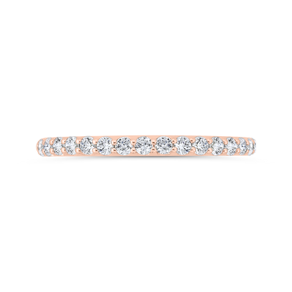 Diamond Wedding Band in 14K Rose Gold