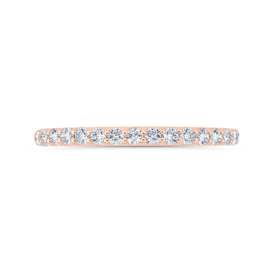 Diamond Wedding Band in 14K Rose Gold