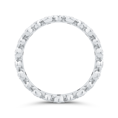 14K White Gold with Pear Diamond Eternity Ring