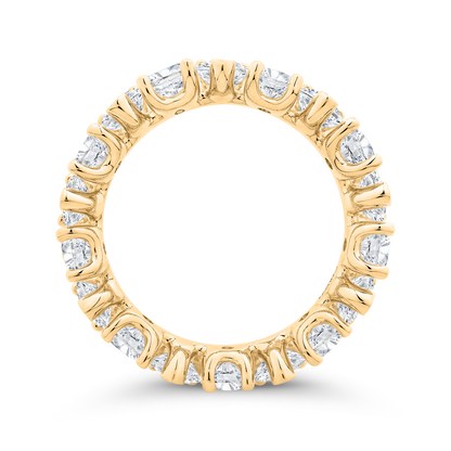 14K Yellow Gold with Pear Diamond Eternity Ring