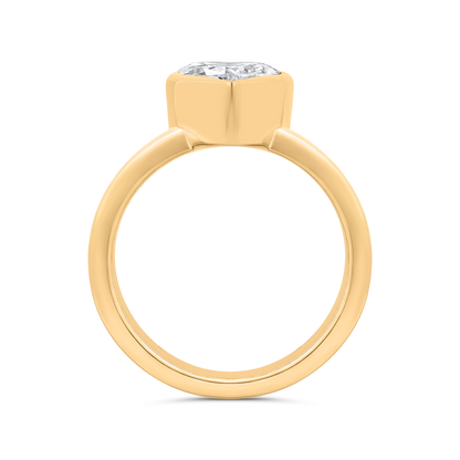 14K Yellow Gold Diamond Engagement Ring (Semi-Mount)