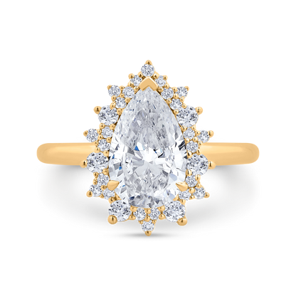 14K Yellow Gold Diamond Engagement Ring (Semi-Mount)