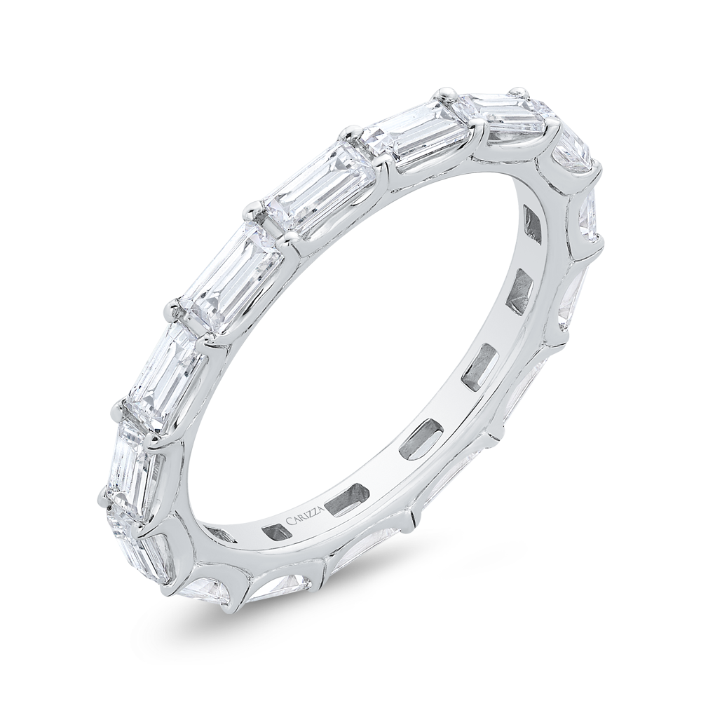 14K White Gold with Baguette Diamond Eternity Ring