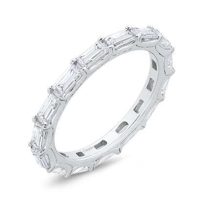 14K White Gold with Baguette Diamond Eternity Ring