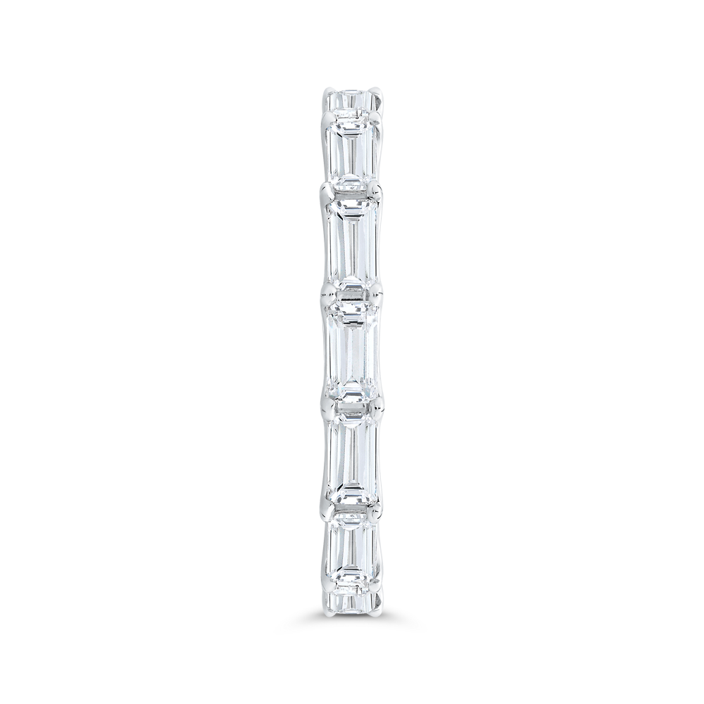 14K White Gold with Baguette Diamond Eternity Ring