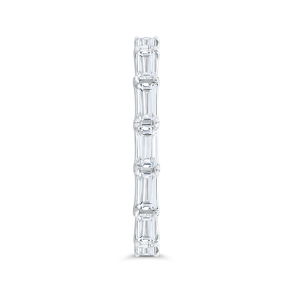 14K White Gold with Baguette Diamond Eternity Ring