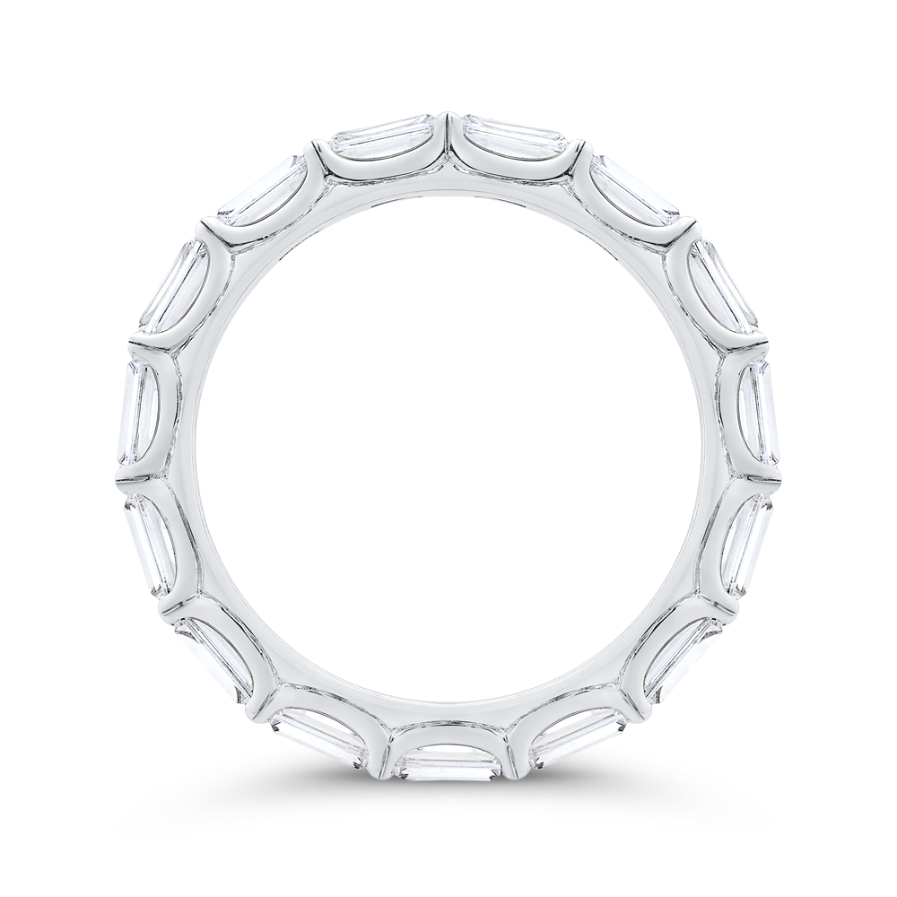 14K White Gold with Baguette Diamond Eternity Ring