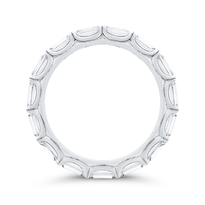 14K White Gold with Baguette Diamond Eternity Ring