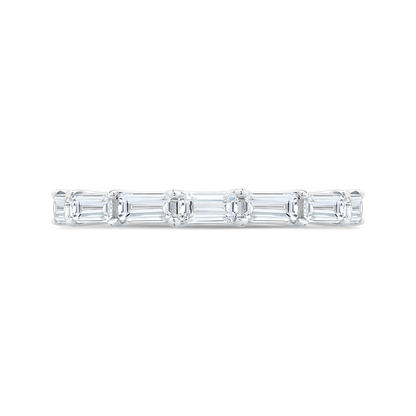 14K White Gold with Baguette Diamond Eternity Ring