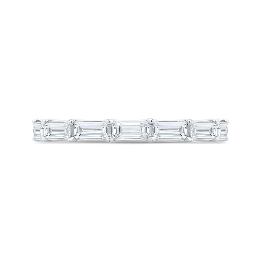 14K White Gold with Baguette Diamond Eternity Ring