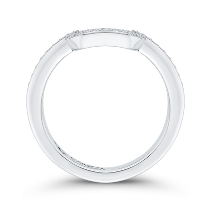 Round Diamond Half-Eternity Wedding Band in 14K White Gold