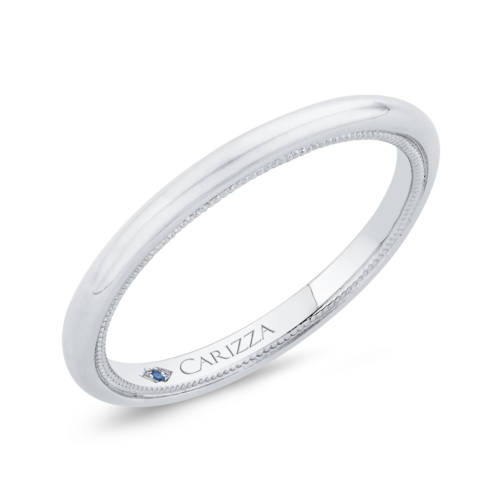 Plain Wedding Band in 14K White Gold