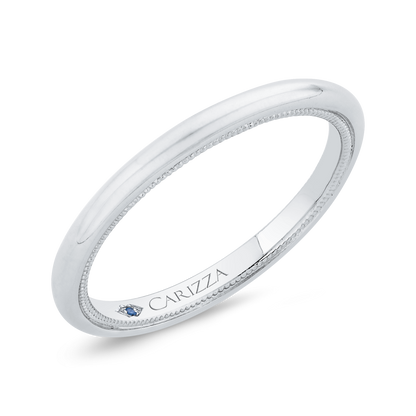 Plain Wedding Band in 14K White Gold