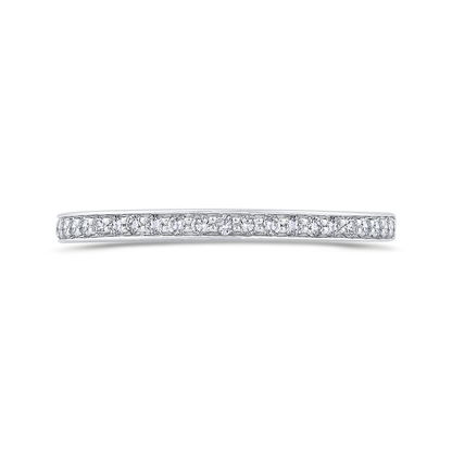 Diamond Half-Eternity Wedding Band in 14K White Gold