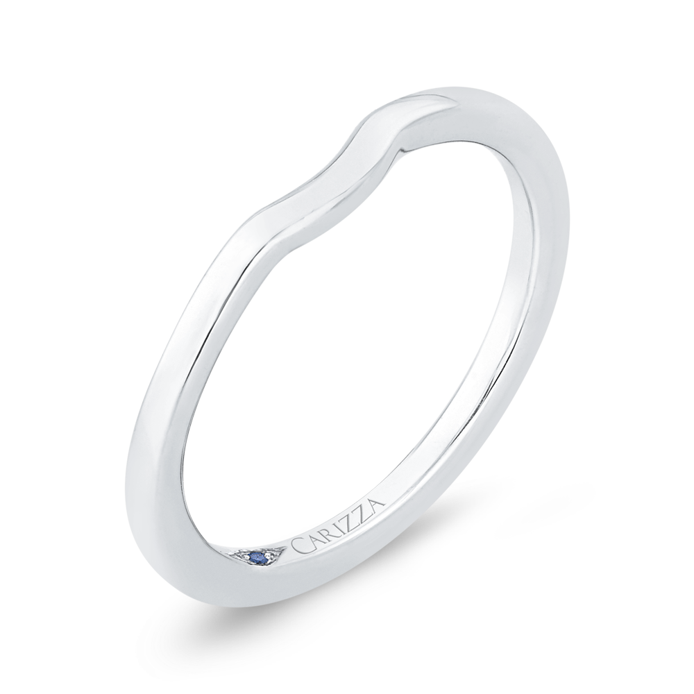 Plain Wedding Band in 14K White Gold