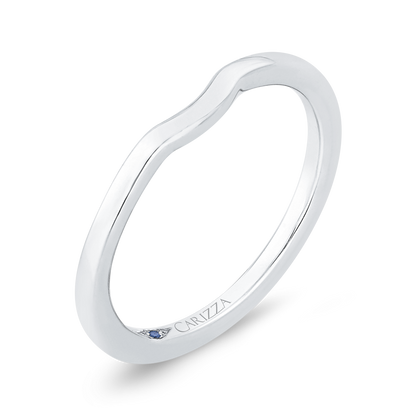 Plain Wedding Band in 14K White Gold