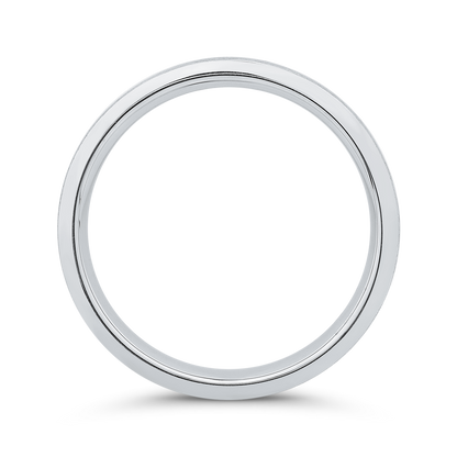 14K White Gold Men's Band