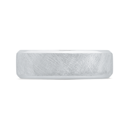 14K White Gold Men's Band