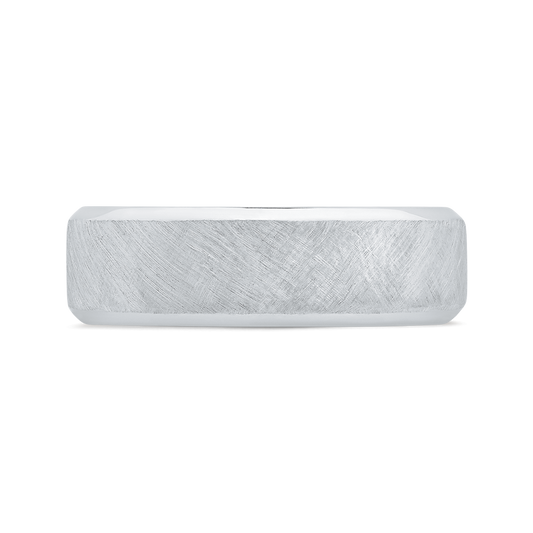 14K White Gold Men's Band