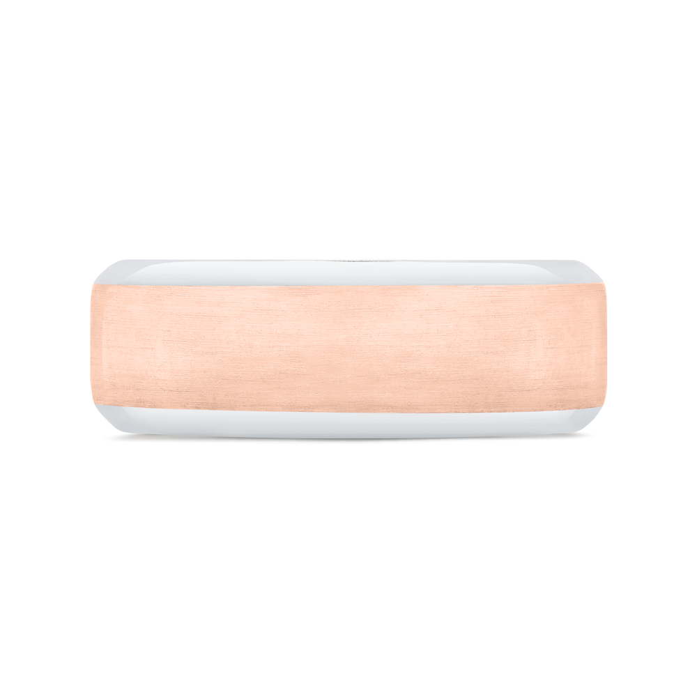 14K Two Tone Gold Men's Band