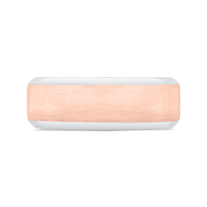 14K Two Tone Gold Men's Band
