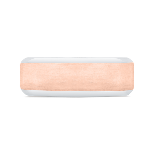 14K Two Tone Gold Men's Band