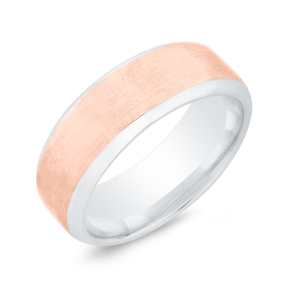 14K Two Tone Gold Men's Band
