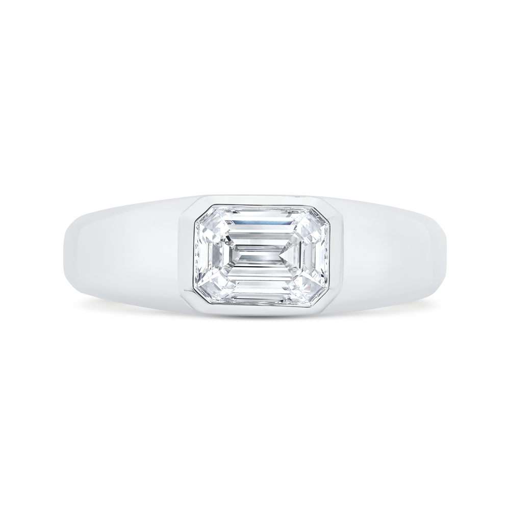 14K White Gold Men's Band