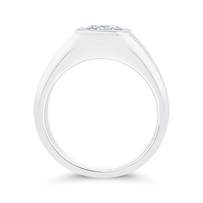 14K White Gold Men's Band