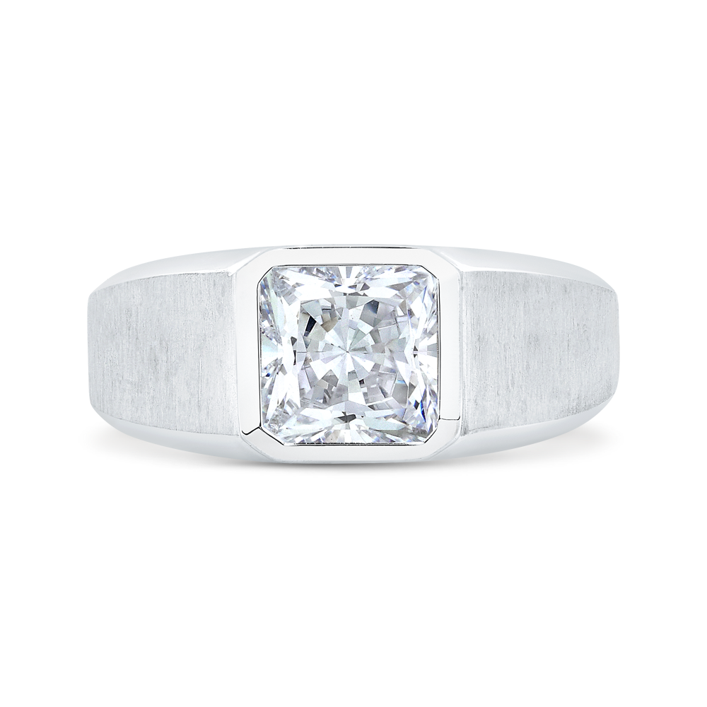 14K White Gold Men's Band