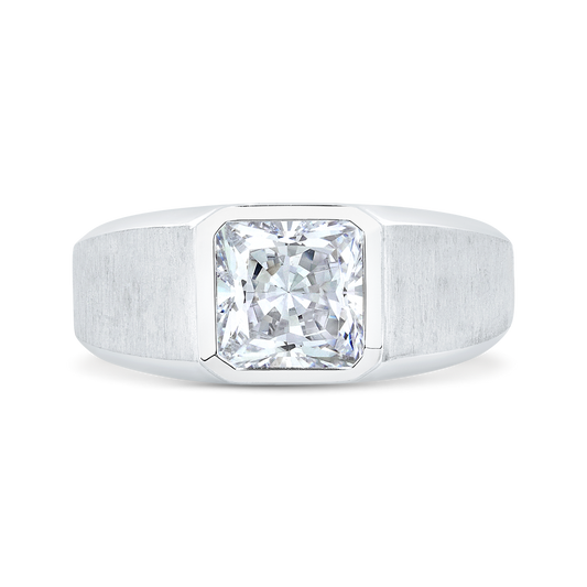 14K White Gold Men's Band