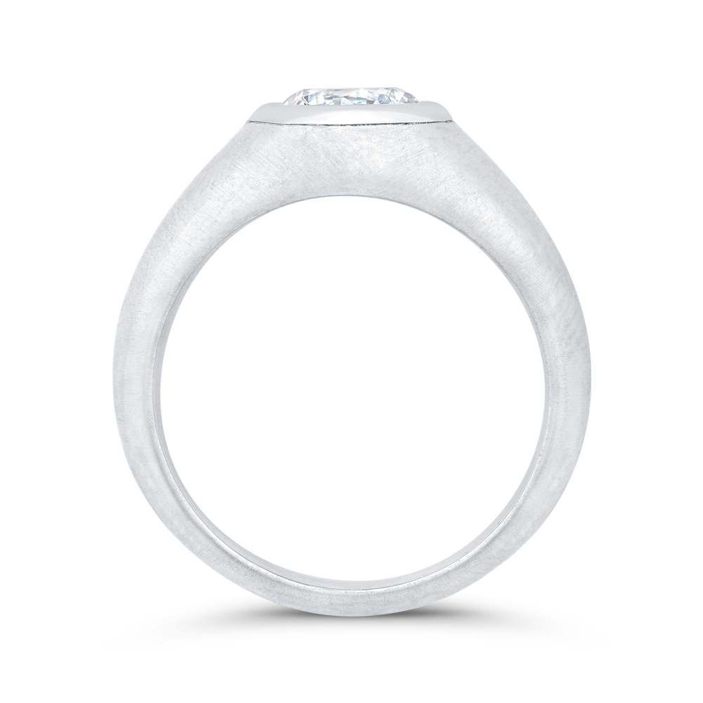 14K White Gold Men's Band