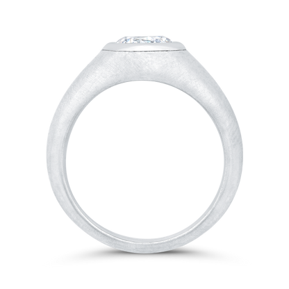 14K White Gold Men's Band