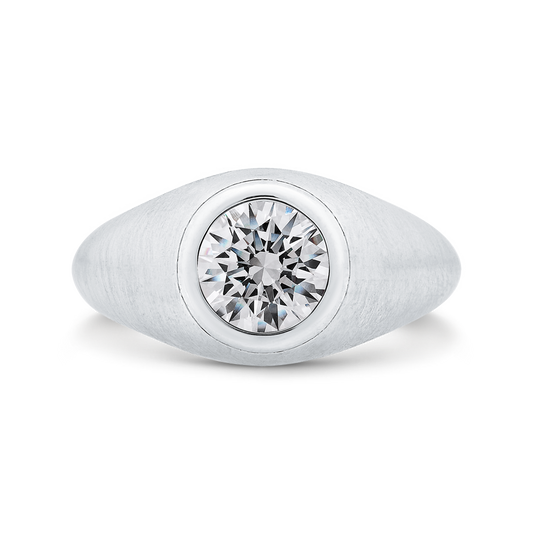 14K White Gold Men's Band