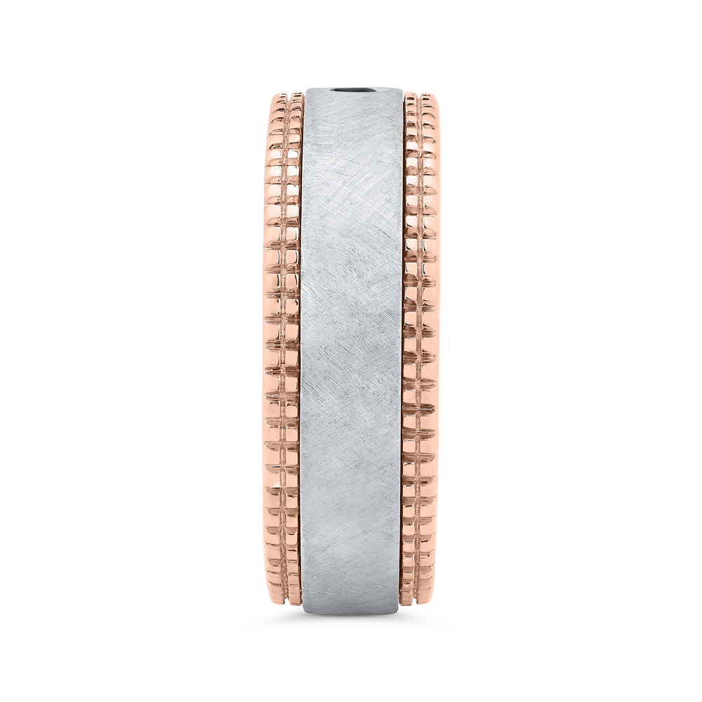14K Two Tone Gold Men's Band