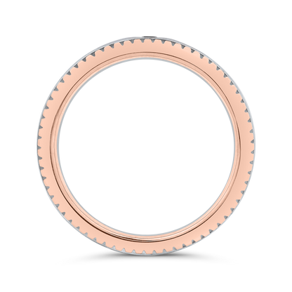 14K Two Tone Gold Men's Band
