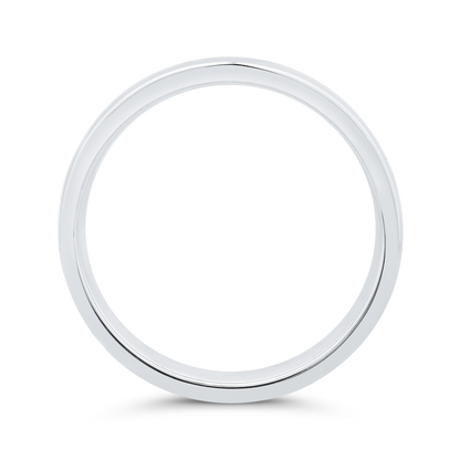 14K White Gold Men's Band